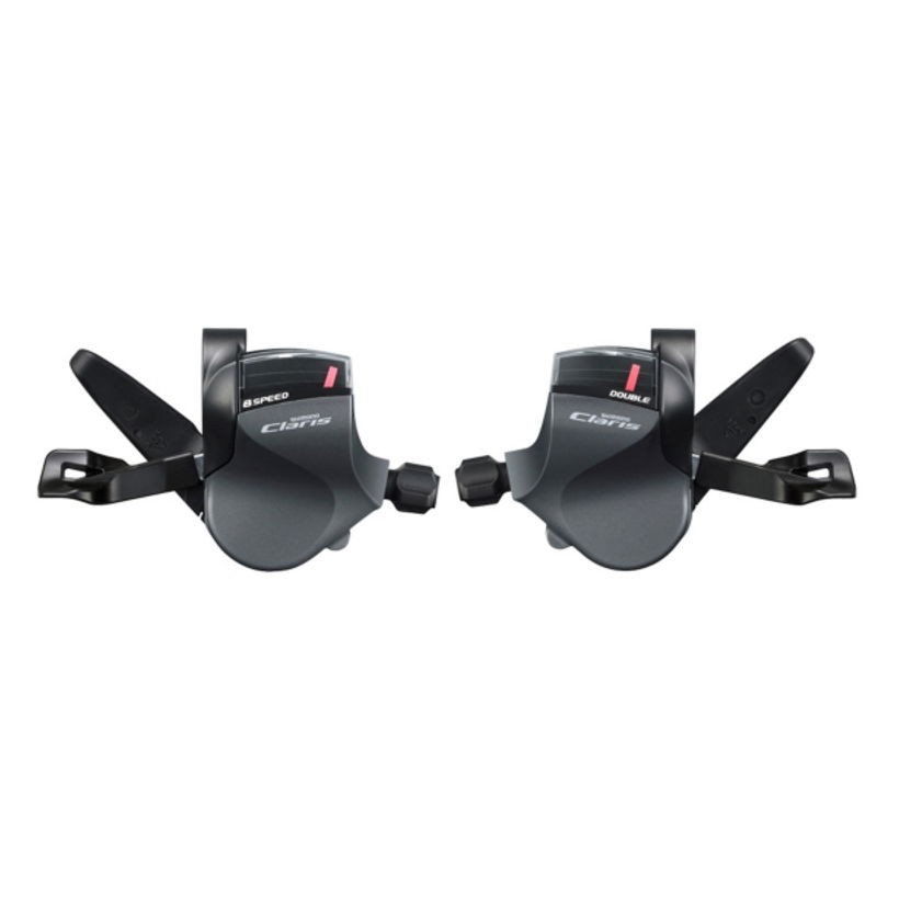 Pair of Shift Control Levers 2x8s Claris R2000 with Indicator / for Flat Handlebar