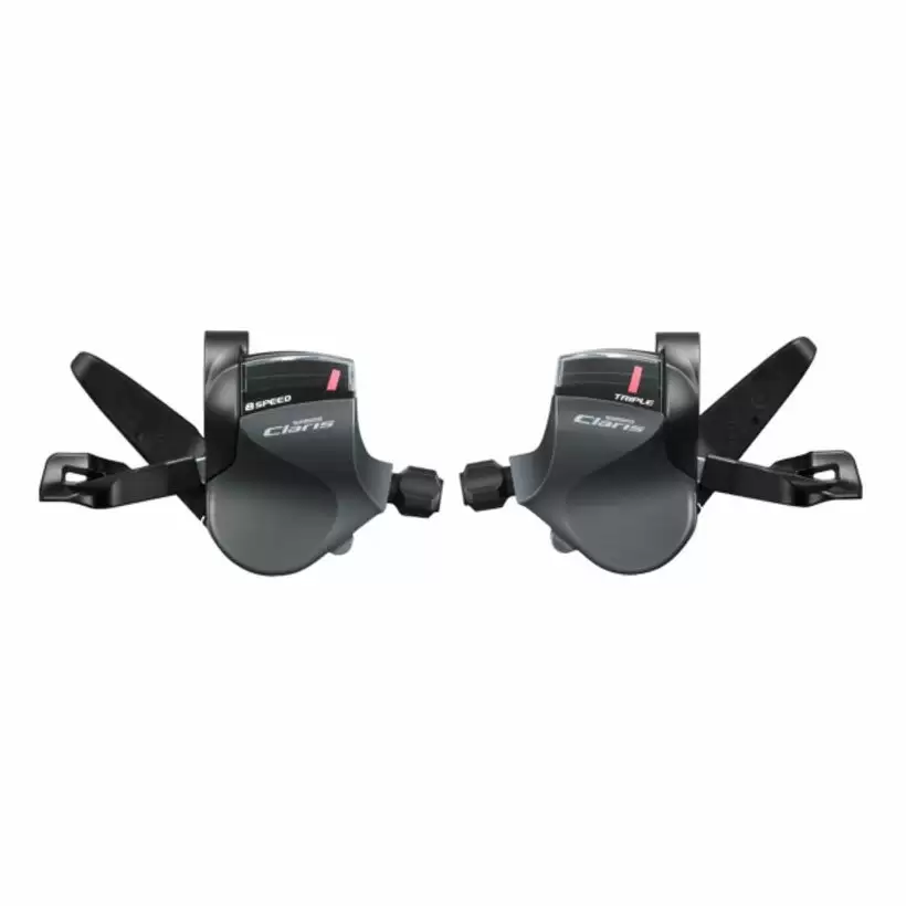 Pair of Shift Control Levers 3x8s Claris R2000/R2030 with Indicator / for Flat Handlebar - image