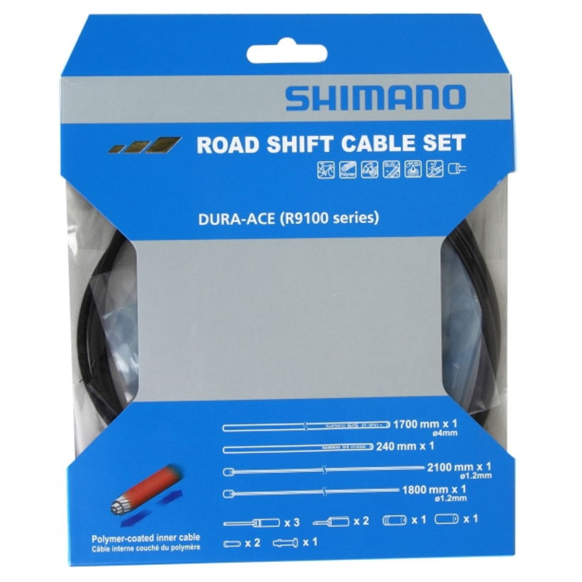 Shift Cable Set Polymer Coated Dura-Ace R9100 / Ultegra R8000 Black
