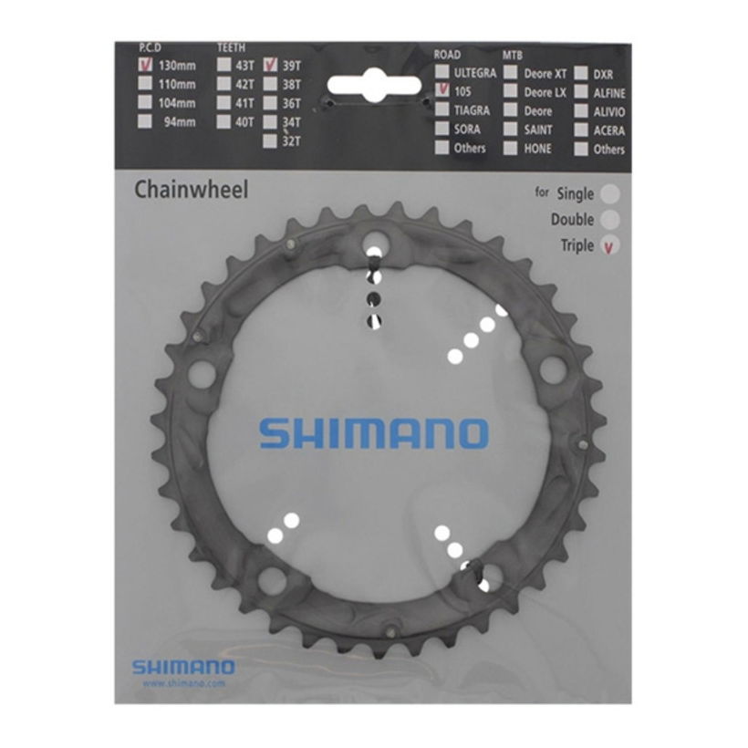 Chainring 39T D 105 FC-5703 for Triple Chainring 10s Silver