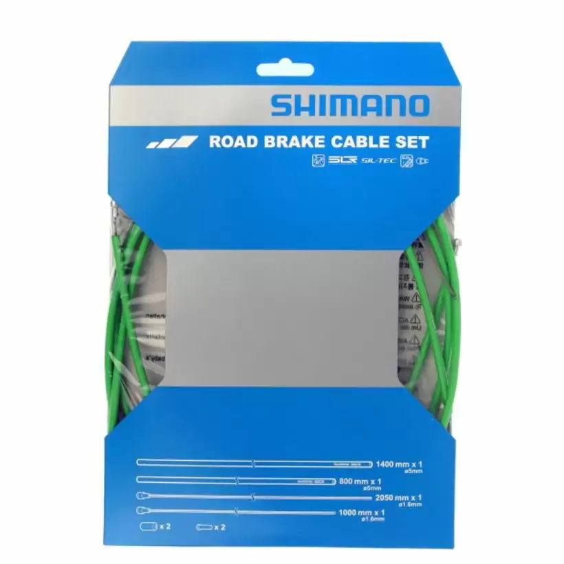 Brake Cable Kit SIL-TEC Coated Road Green - image