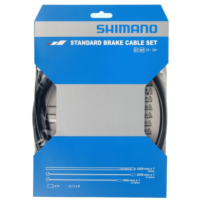 Standard MTB Brake Cable Set M-System Front + Rear Black