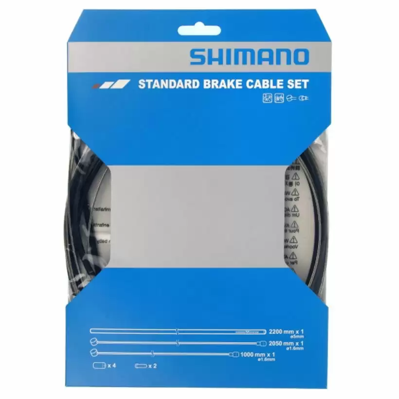 Standard MTB Brake Cable Set M-System Front + Rear Black - image