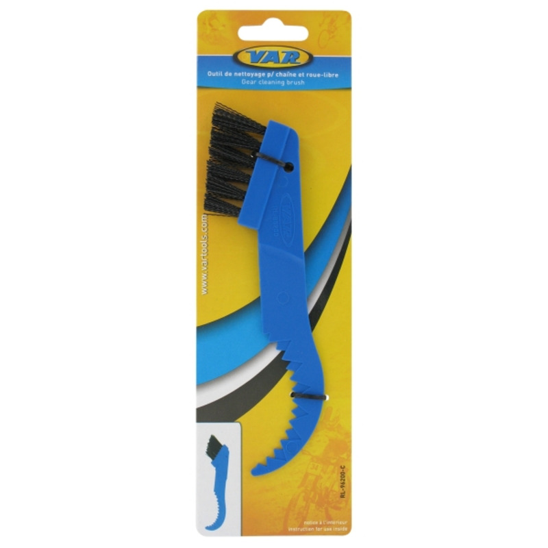 Drivetrain gear and chain cleaning brush