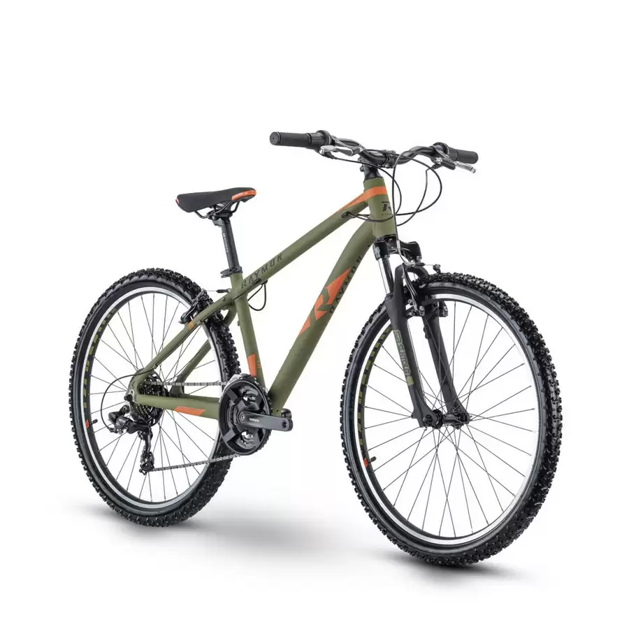 Bicicletta MTB Bambino 10-12 Anni SevenRay 1.0 27,5'' 100mm 18v Verde/Arancione - image