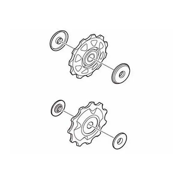 coppia pulegge ricambio xtr 10v rd-m980 / 985 - image