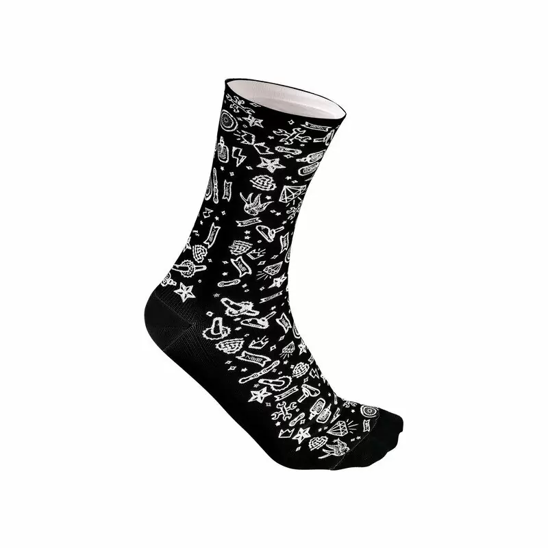 Socken Rocknroll Schwarz/Weiß Größe S/M (39-42) - image