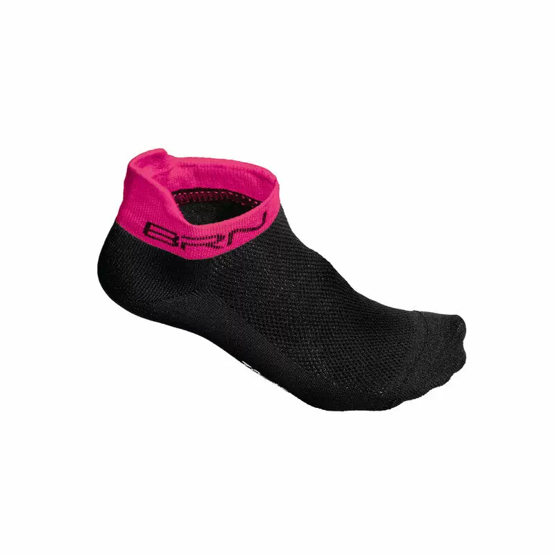 Short Socks Woman Black/Purple Size S (39-42) - image