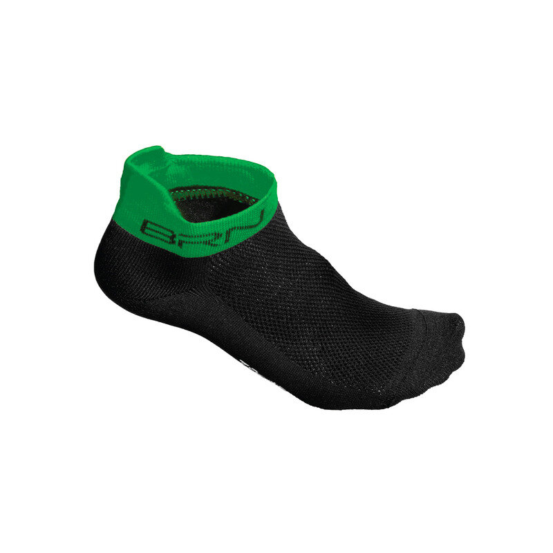 Short Socks Black/Verde Size L/XL (43-46)