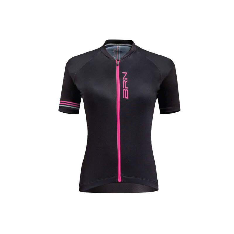 Maglia Cross Road Nero/Fucsia Fluo Taglia L