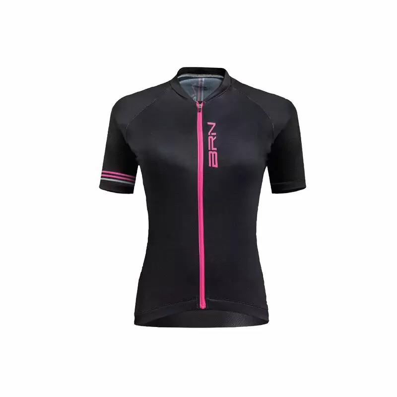 Maglia Cross Road Nero/Fucsia Fluo Taglia L - image