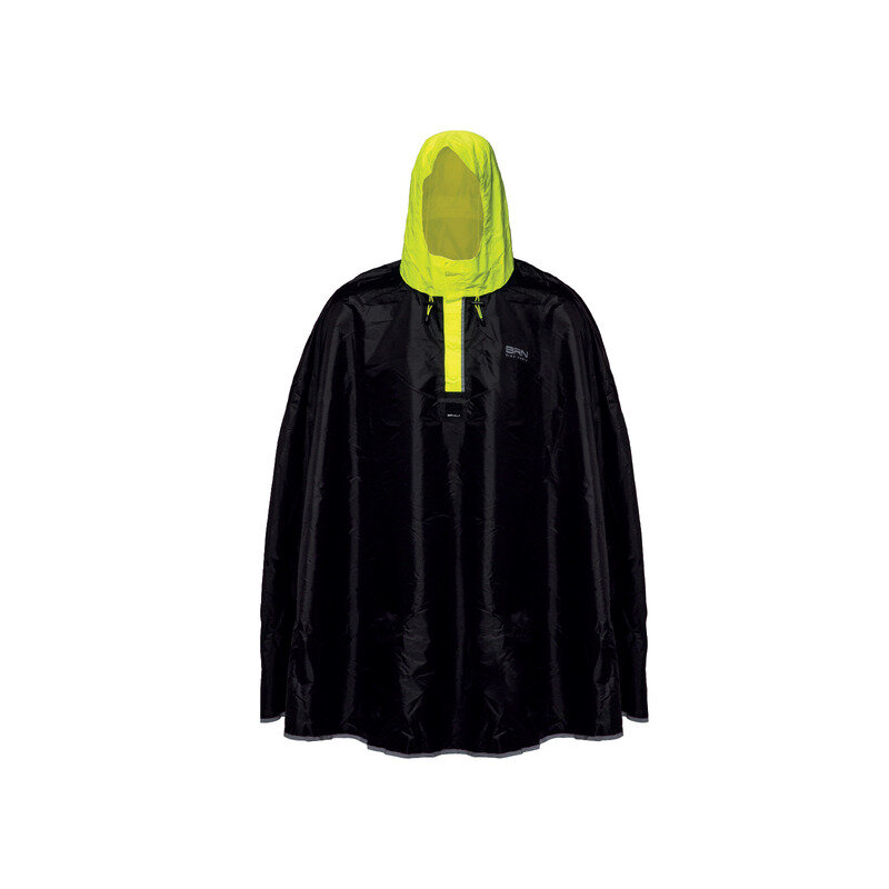 Waterproof Poncho Black/Yellow Size L/XL