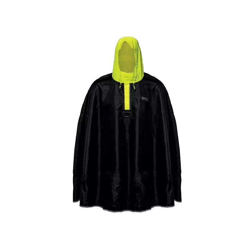 Poncho impermeável preto/amarelo tamanho S/M - image