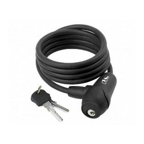 8 x 1500mm, black, coil cable lock