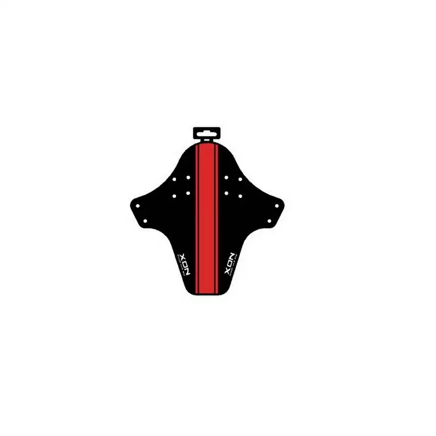Guardabarros rueda delantera para mtb negro/rojo - image