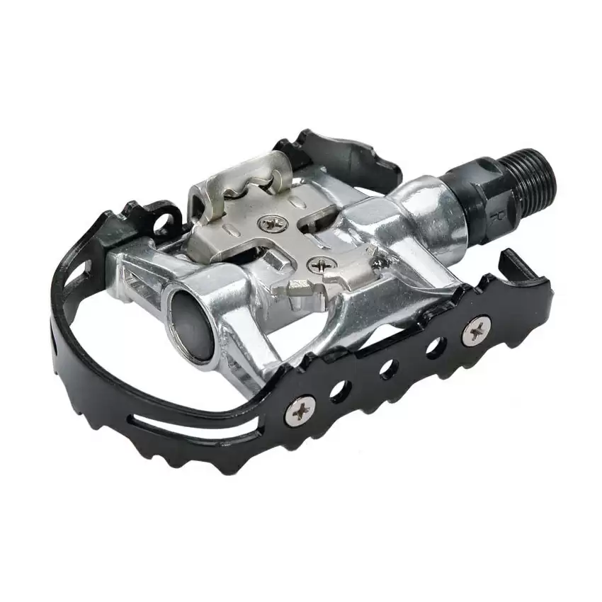 pair mtb pedals alloy double function ball bearings - image