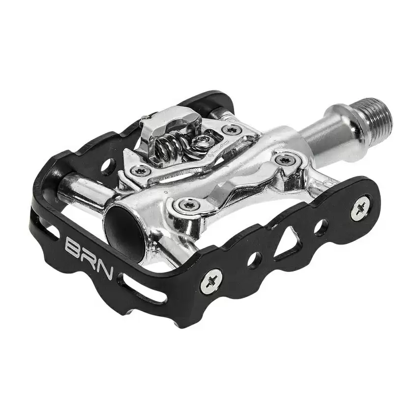 pair mtb pedals alloy double function sealed bearings - image