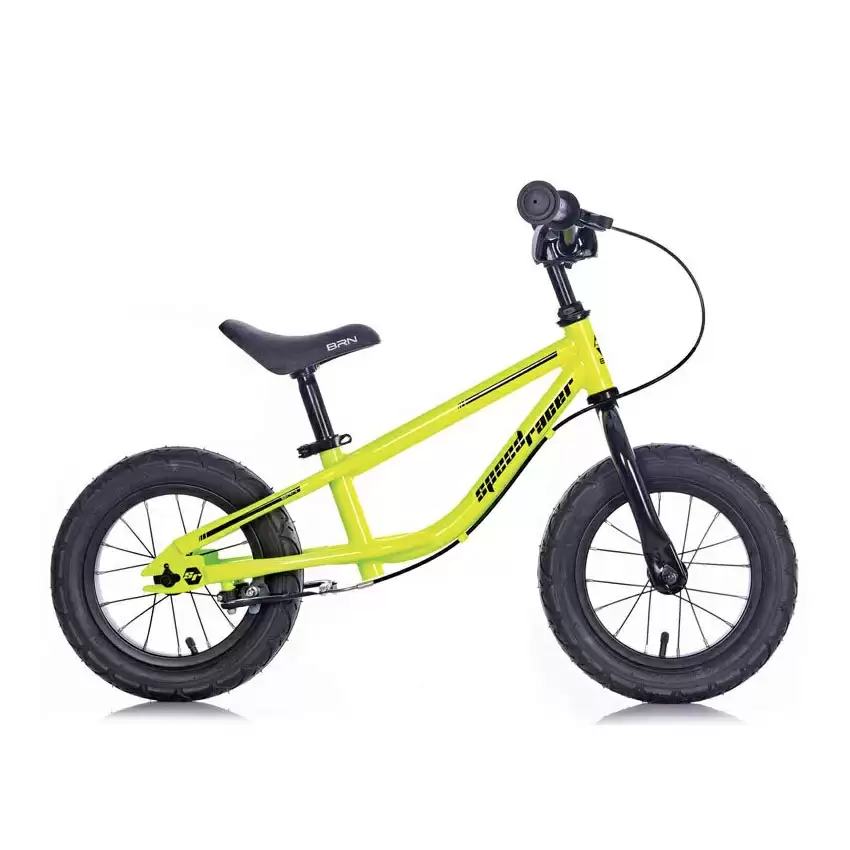 bicicleta de equilibrio de acero speed racer amarillo neón - image