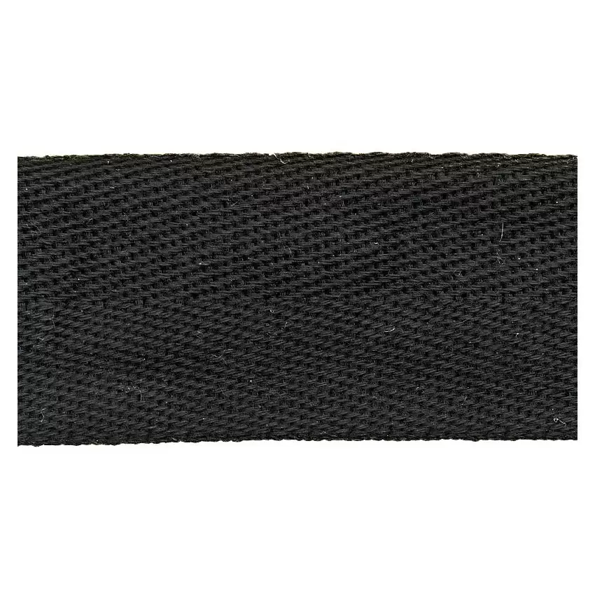 cinta de manillar de algodon negra - image