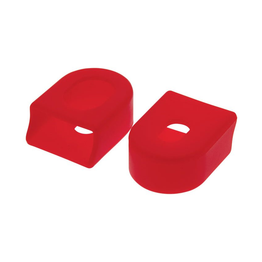 Pair universal caps crankset arm protection red