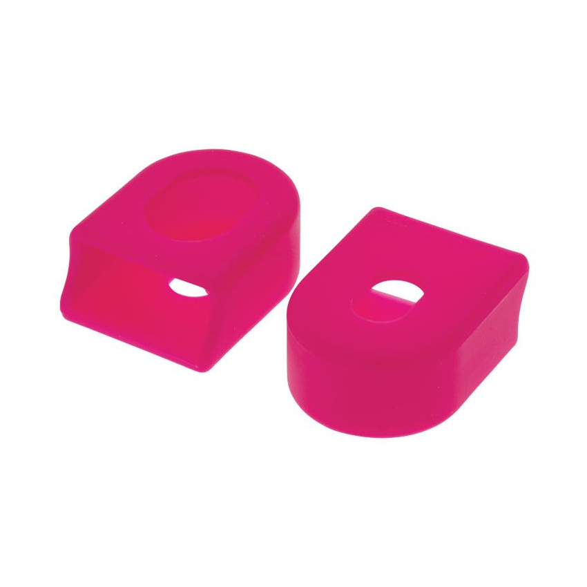 Pair universal caps crankset arm protection pink