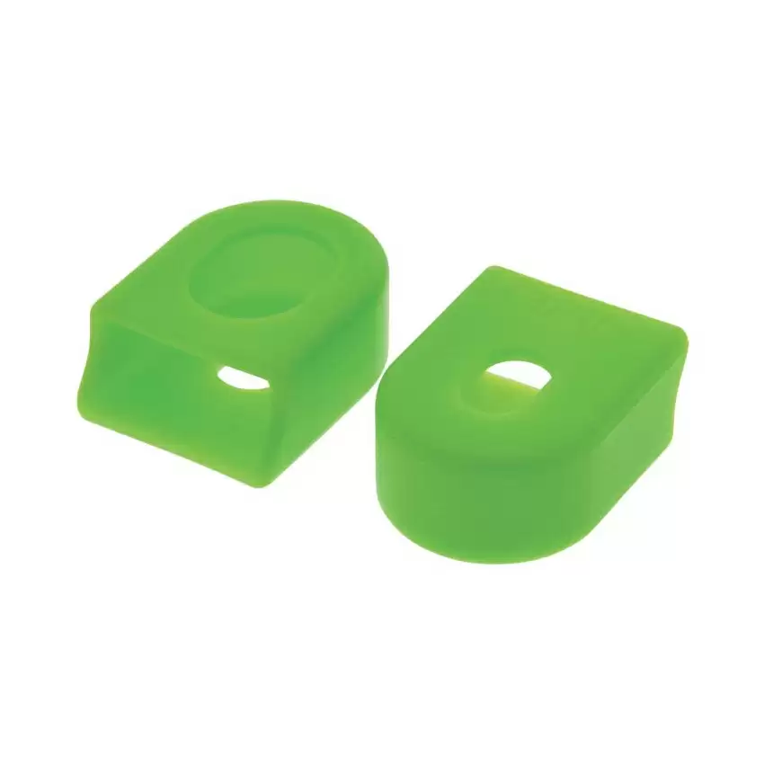 Pair universal caps crankset arm protection green - image