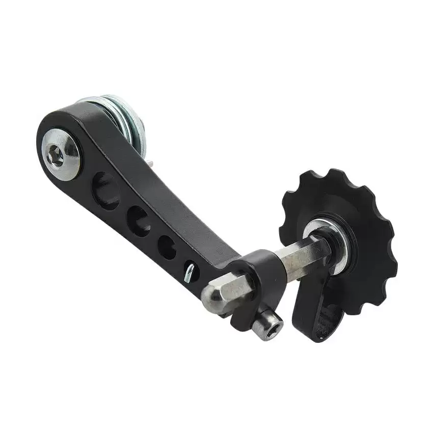 chain tensioner hole single speed/bmx/fixed aluminium black - image