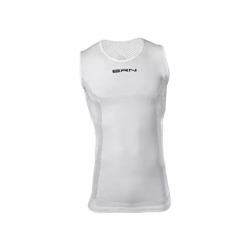 Camiseta Interior Malla Sin Mangas Hombre Blanco Talla L-XL - image