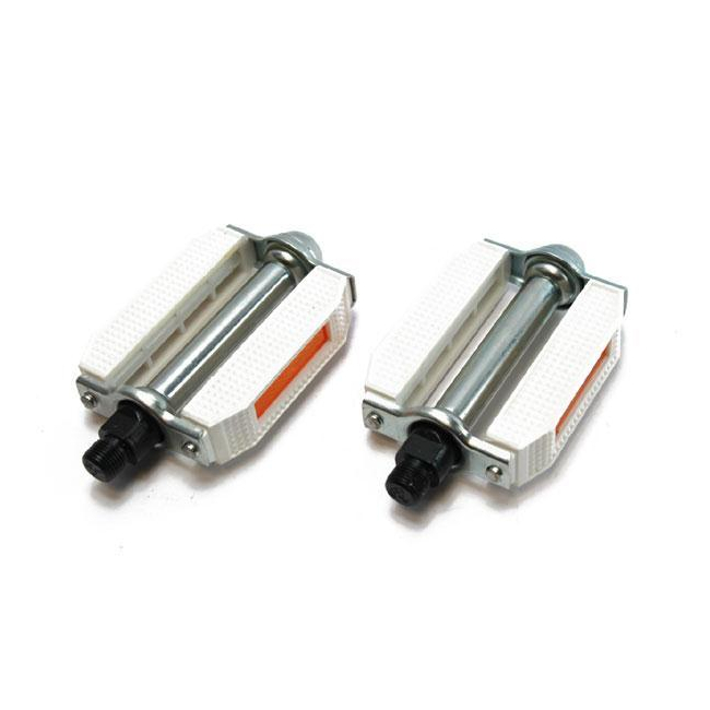 Pair sport/holland pedals white rubber body ball bearings