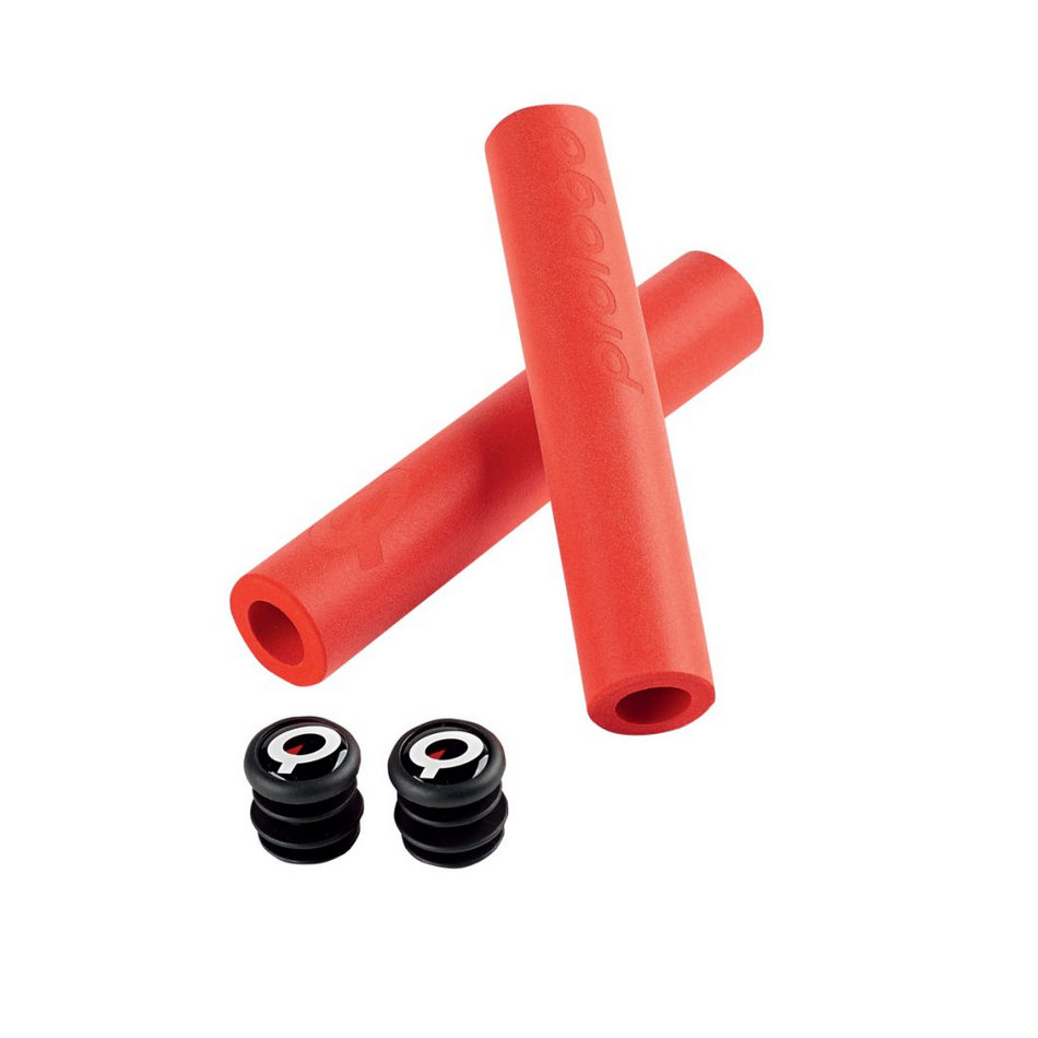Pair grips Mastery Silicon lenght 130 mm red