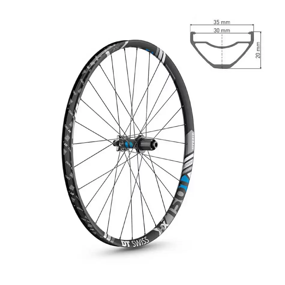 Rueda trasera Ebike HX1501 spline DB 29'' bead 30mm boost 12x148mm Shimano micro spline 12v #1