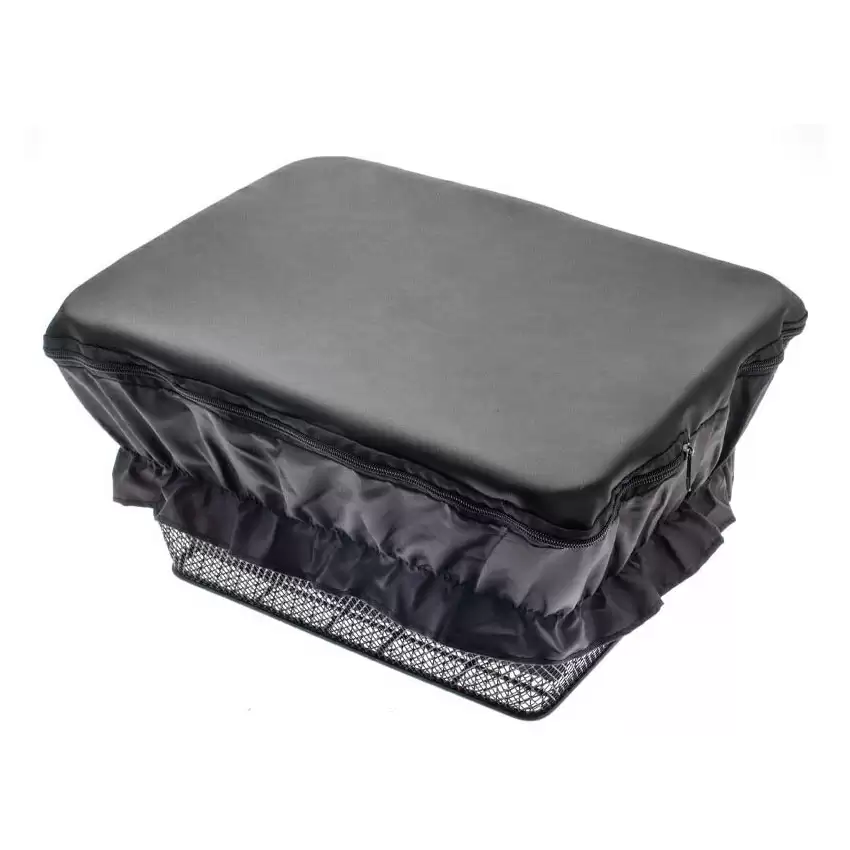 Elastic basket cover protect rectangular black - image