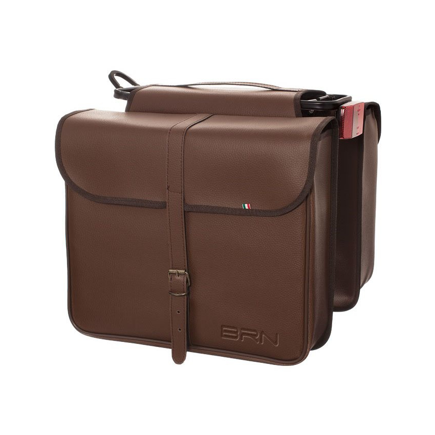 Rear bag brown simil - leather Zurigo 20 liters