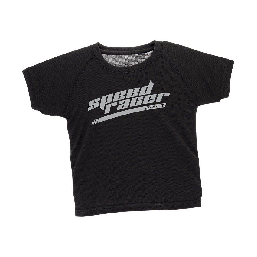 T-shirt para bebé speed racer preto / prateado tamanho único
