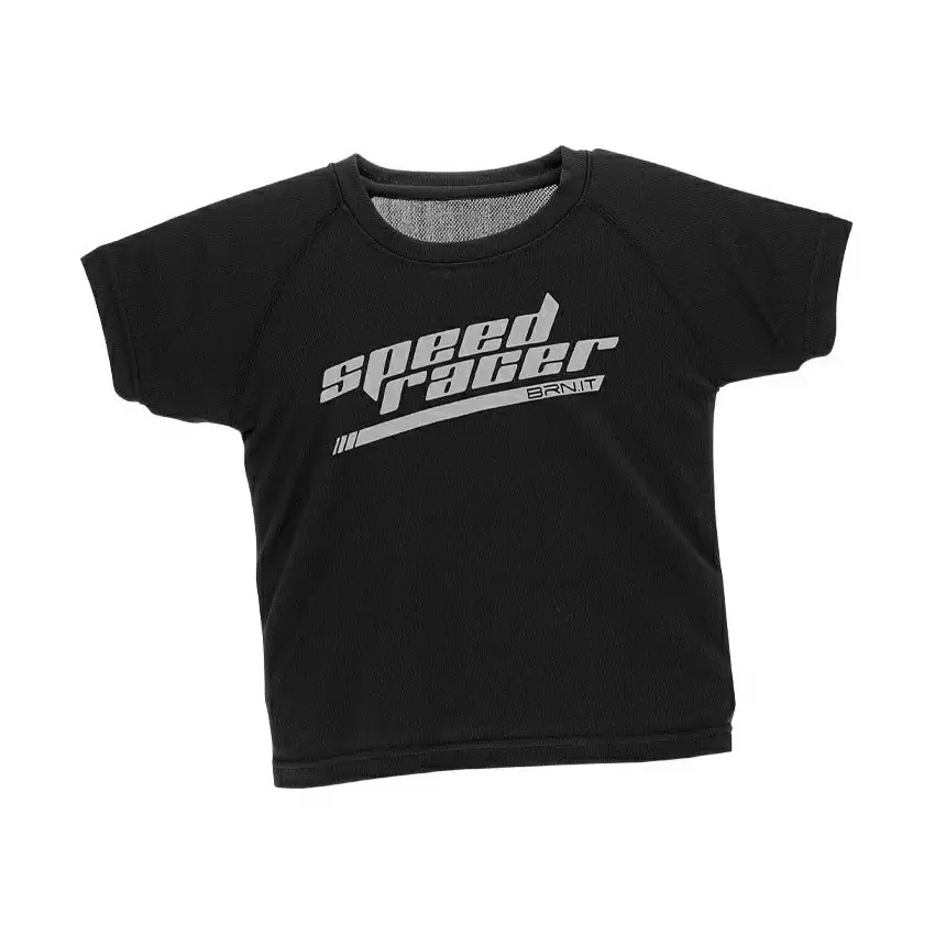 Brn bernardi ts08n camiseta bebe speed racer negra plateada talla uni