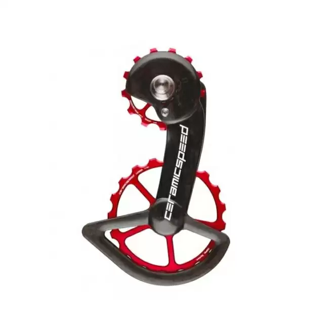 Pulley and cage oversize shimano Dura Ace 9100 11s red - image