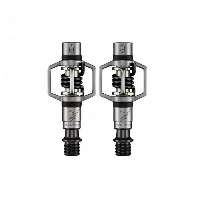Pair pedals eggbeater 2 silver - black - image