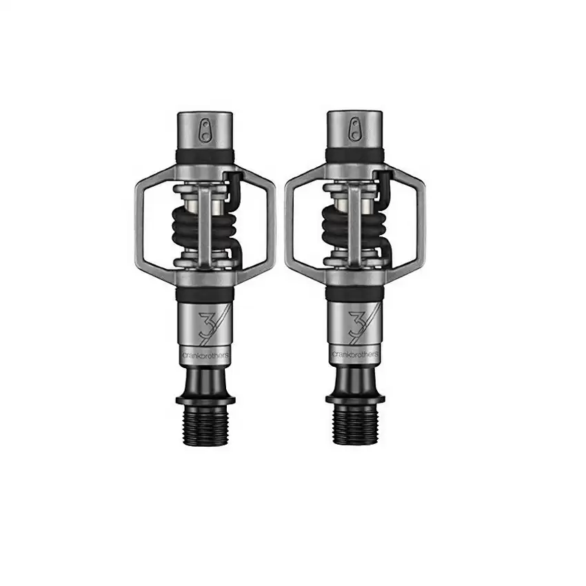 Pair pedals eggbeater 3 silver - black - image