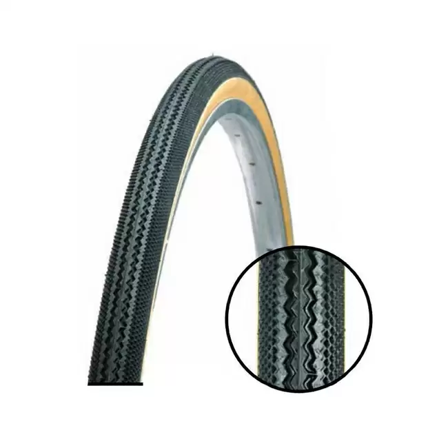 Tire Vintage 27'' Planet Air 27x1-1/4 Wire Black/Skinwall - image