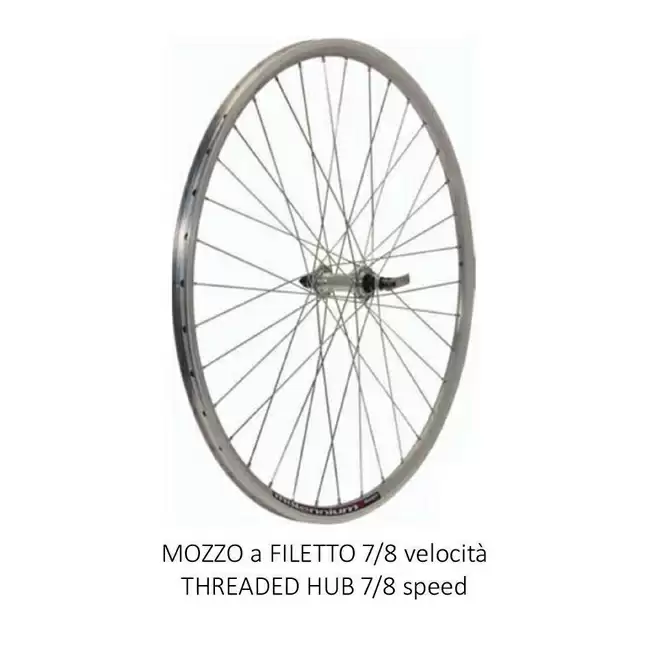 Wheel 28'' city rear Millenium thread 7/8 speed silver - image