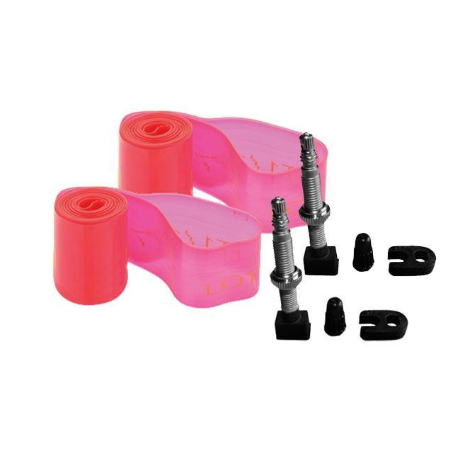 Kit Tubeless-Konvertierung 25 mm für 27,5-Zoll-Laufräder Klappe + Tubeless-Ventile