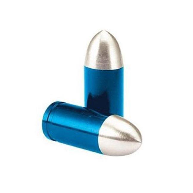Paar Kappe Bullet blue America / Schrader-Ventil
