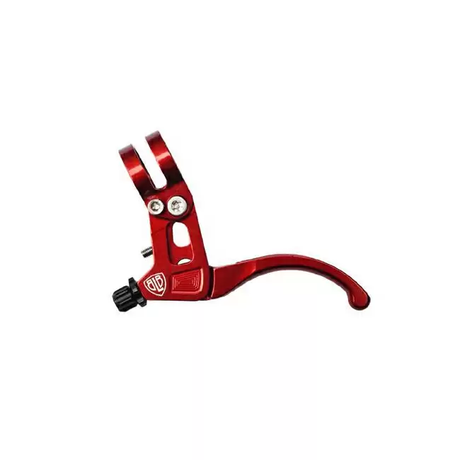 Brake lever cnc fixed right polished red - image