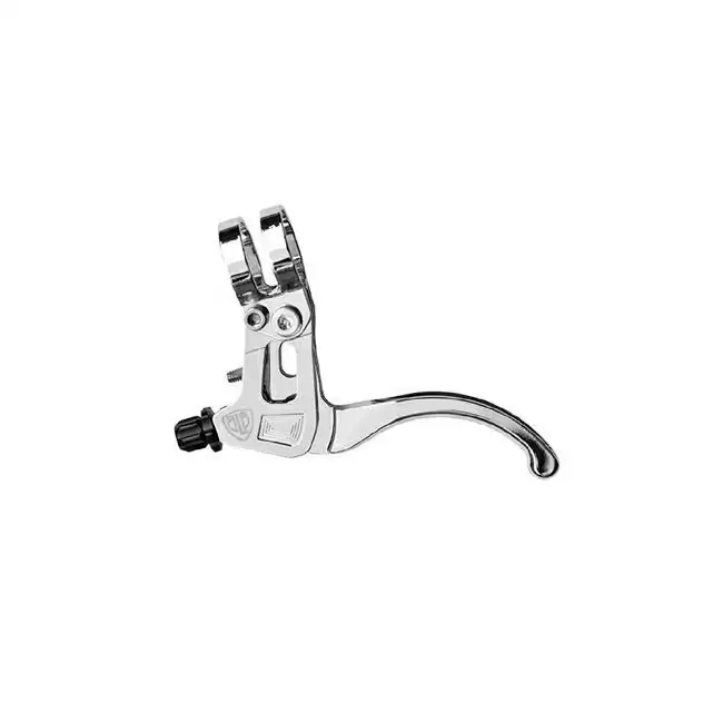 Brake lever cnc fixed right chromed silver - image
