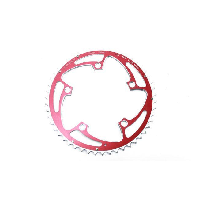 Zycral chainring 51T aluminium red 130mm 9-10 speed