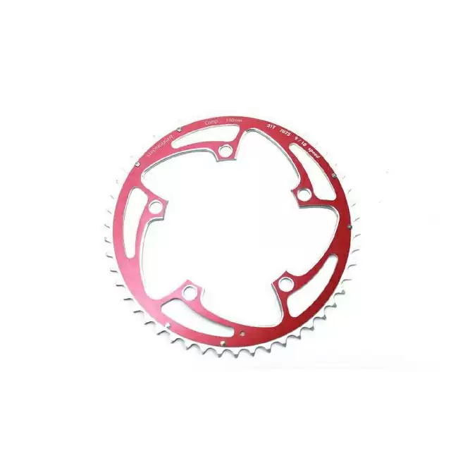 Zycral chainring 51T aluminium red 130mm 9-10 speed - image