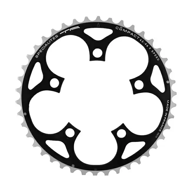 Chainring 44T 94mm 9 speed black 5 holes - image