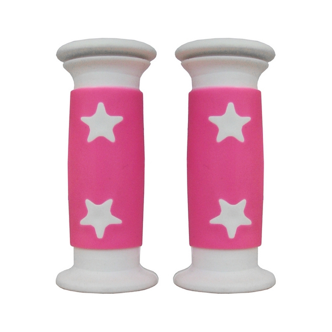 Girl handle stars white / pink 10 cm