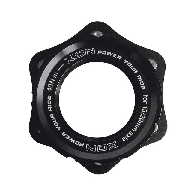 Disc adapter centerlock 15/20mm black alluminium