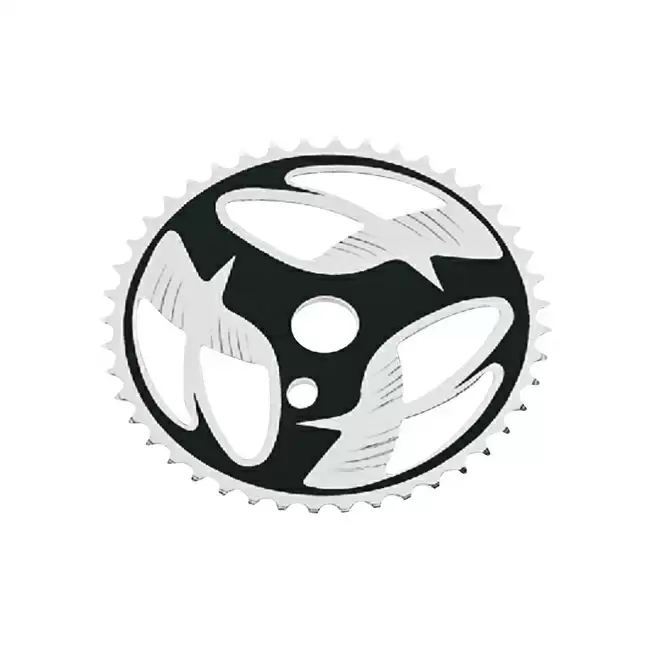 Chainring 44T BMX 20 Fauber Black/Silver - image